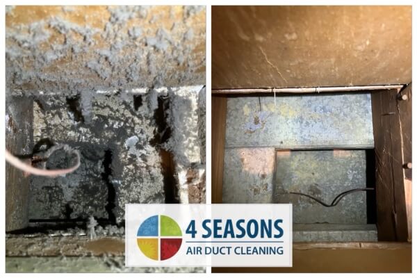 Before and After Air Duct Cleaning by 4 Seasons Air Duct in Baltimore MD